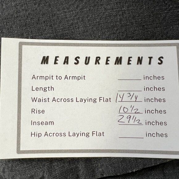 Helmut Lang Womens Slouchy Skinny Pants Gray Black Piece Dyed Cotton size 29 - Picture 14 of 14